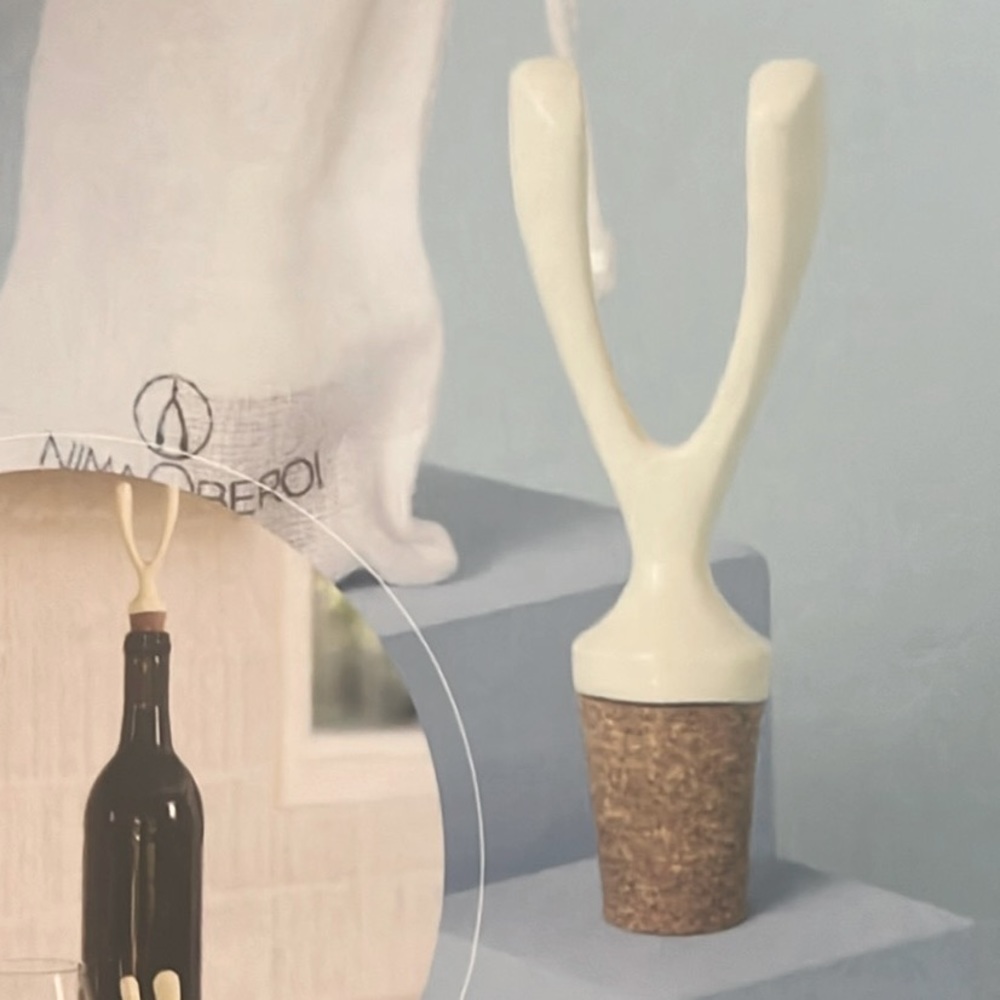NIMA OBEROI LUNARES Wishbone Wine Bottle Stopper